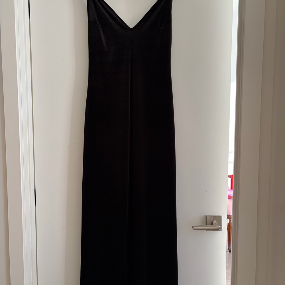 Jac Vanek Black Velvet Maxi Dress